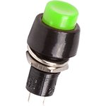 36-3073, Выключатель-кнопка 250V 2А (2с) ON-OFF зеленая Micro (PBS-20А)