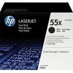 HP CE255XD Картридж ,Black{LJ P3015, Black, (2 х 12500стр), 2-pack}