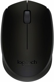 Фото 1/5 Мышь Logitech B170 черный/темно-серый оптическая (1000dpi) беспроводная USB для ноутбука (2but)