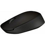 Мышь Logitech B170 черный/темно-серый оптическая (1000dpi) беспроводная USB для ...