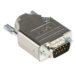 MHDTZK9-DM9P-K, D-Sub Connector Kit, DE-9 Plug, Solder, Steel