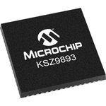KSZ9893RNXC, Ethernet Switch IC, 10/100Mbps RGMII,MII,RMII, 64-Pin VQFN