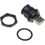 UA-20PMFJ-NC7001, Straight, Panel Mount Type A IP67 USB Connector