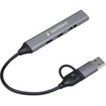 Разветвитель USB 3.0/2.0 Gembird, 4 порта: 2хType-C, 1хUSB 3.0, 1хUSB 2.0 ...
