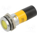 195F0232M, Индикат.лампа: LED; желтый; 230ВAC; O22мм