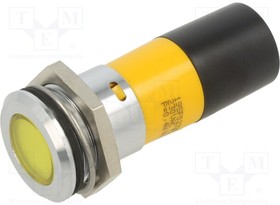 195F0232M, Индикат.лампа: LED; желтый; 230ВAC; O22мм