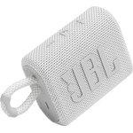 Колонка портативная JBL GO 3, 4.2Вт, белый [jblgo3wht]