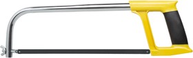 Фото 1/3 40067, Ножовка по металлу 300 мм, пластиковая прорезиненная ручка, овальная рама