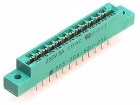 Фото 1/2 305-024-520-202, Standard Card Edge Connectors 24P SOLDER TAIL 3.56mm ROW SPACE
