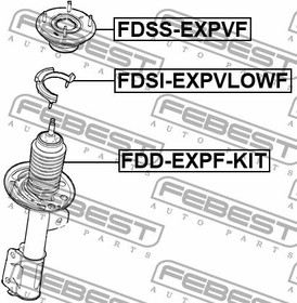 Фото 1/7 FDSS-EXPVF, FDSS-EXPVF_опора амортизатора переднего!\ Ford Explorer 11