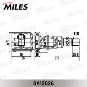 Фото 1/3 GA12026, ШРУС FORD FIESTA/FUSION CBK 2001- [EU] MILES