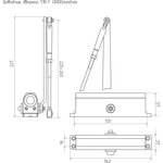 Доводчик дверной НОРА-М 510F URBOnization с фиксацией - Коричневый