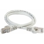 Коммутационный шнур (патч-корд) ITK PC01-C5EFL-1M , кат.5Е FTP, LSZH, 1м, серый