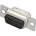 D02-M15SG-N-F0, 15 Way Cable Mount D-sub Connector Socket, 0.5mm Pitch