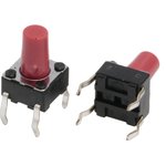 SKHHBSA010, Switch Tactile N.O. SPST Round Button PC Pins 0.05A 12VDC 2.55N ...