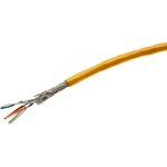 09456000651, Cat7 Ethernet Cable, SF/FTP, Yellow Polyurethane Sheath, 100m ...