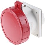 427.3266, IP67 Red Panel Mount 3P + E Industrial Power Socket, Rated At 32A ...