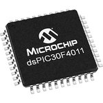 DSPIC30F4011-20I/PT, MCU - 16-bit dsPIC RISC - 48KB Flash - 2KB SRAM - 1KB ...
