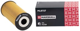 ML8727, Фильтр масляный VAG A6 (C5) 00-; Octavia I (A4) 96-; Crafter I 06-, Passat (B5, B6) 98- Marshall