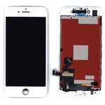 Дисплей (экран) Amperin в сборе с тачскрином для iPhone 8 белый с рамкой (IPS)