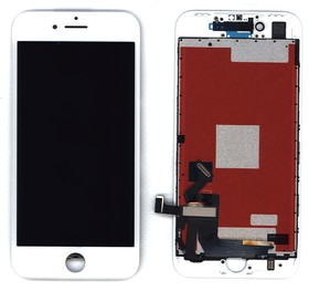 Фото 1/2 Дисплей (экран) Amperin в сборе с тачскрином для iPhone 8 белый с рамкой (IPS)