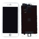 Дисплей (экран) Amperin в сборе с тачскрином для iPhone 6 Plus белый с рамкой (IPS)