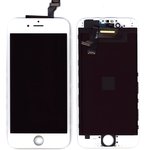 Дисплей (экран) Amperin в сборе с тачскрином для iPhone 6 белый с рамкой (IPS)
