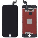 Дисплей (экран) Amperin в сборе с тачскрином для iPhone 6S черный с рамкой (IPS)