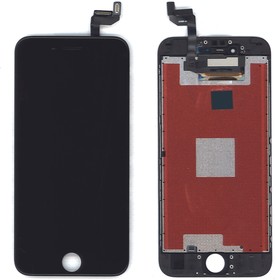 Фото 1/2 Дисплей (экран) Amperin в сборе с тачскрином для iPhone 6S черный с рамкой (IPS)