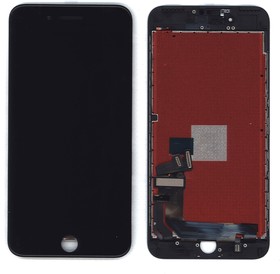 Фото 1/2 Дисплей (экран) Amperin в сборе с тачскрином для iPhone 7 Plus черный с рамкой (IPS)