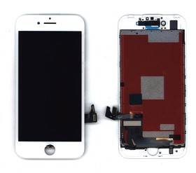 Фото 1/2 Дисплей (экран) Amperin в сборе с тачскрином для iPhone 7 белый с рамкой (IPS)