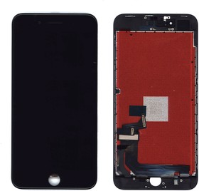 Фото 1/2 Дисплей (экран) Amperin в сборе с тачскрином для iPhone 8 Plus черный с рамкой (IPS)