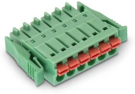 691304130008, 8 Position Terminal Block Plug, Female Sockets 0.138" (3.50mm) 180° Free Hanging (In-Line)