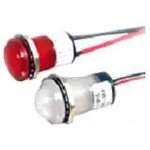 657-2503-303F, LED Panel Mount Indicators Red 100fL 12V Dome Lens