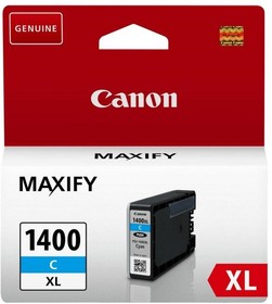 Фото 1/10 Картридж струйный Canon PGI-1400XLC 9202B001 голубой (1200стр.) для Canon Maxify МВ2040/2340