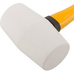 45501, Киянка резиновая белая, фиберглассовая ручка 45 мм ( 230 гр )