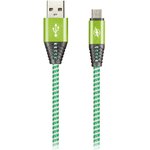 Дата-кабель Smartbuy MicroUSB HEDGEHOG зеленый 2 А, 1 м (iK-12HH green)/100