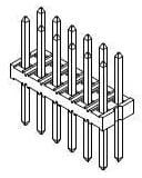 87758-0416, Milli-Grid Series Straight Through Hole Pin Header, 4 Contact(s), 2.0mm Pitch, 2 Row(s), Unshrouded
