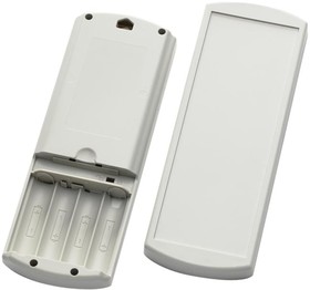 HH-3570-B, Battery Enclosures Grabber Style J Plastic Box with AA Battery Compartment (7.2 X 2.6 X 1.1 In)