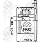 JC22100, ШРУС внутренний правый (26x86) Nissan X-Trail