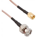 245101-01-06.00, RF Cable Assemblies BNC St Plug to SMA ST Plug RG316 6in