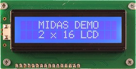 Фото 1/2 MC21605A6W-BNMLW3.3-V2, MC21605A6W-BNMLW3.3-V2 LCD LCD Display, 2 Rows by 16 Characters