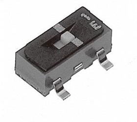 Фото 1/3 CJS-1200A, Slide Switches smd jumper switch, J hook, w/o detent,washable
