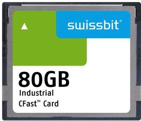 SFCA080GH1AO1TO- I-8C-21P-STD, Карта Flash памяти, 3D pSLC, CFast Карта, Промышленная, 80 ГБ, 3.3 В, -40 °C, 85 °C, F-86 Series