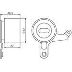 GT80600, Ролик натяжителя ремня ГРМ