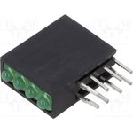 H485CGD, LED Circuit Board Indicators CBI Green 565nm Quad Level 1.8mm