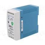 MDIN60W12, Power supply: switched-mode; 60W; 12VDC; for DIN rail mounting