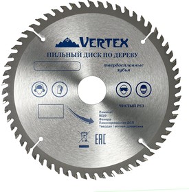 Пильный диск по дереву VertexTools 255Х32-30 мм 60 зубьев