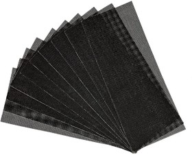 Сетка шкурка шлифовальная абразивная VertexTools P80 - 10 листов размер 115х280 мм.