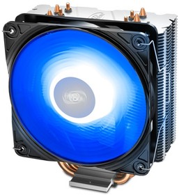 Фото 1/9 Кулер DEEPCOOL GAMMAXX 400 V2 BLUE LGA1700/1200/115X/AM5/AM4 (20шт/кор, TDP 180Вт, PWM, Blue Led Fan 120mm, 4 тепл. трубки прямого контакта